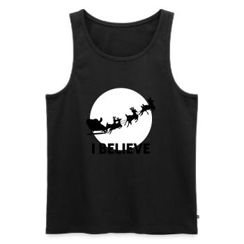 I Believe In Santa Claus - Débardeur bio Premium Homme - noir - Devant - Michal (187cm)