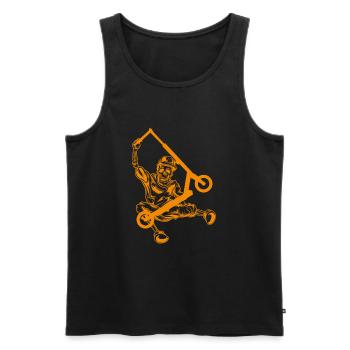 stunt roller stunt scooter scooter tretroll tretr - Männer Premium Bio Tank Top - Schwarz - Vorne - AI Model Male 178 light (178cm)