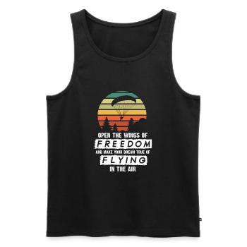 Gleitschirm Pilot Ausrüstung Gleitschirmflieger Pa - Männer Premium Bio Tank Top - Schwarz - Vorne - Michal (187cm)