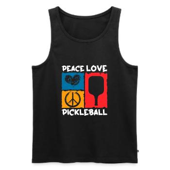 Pickleball Pickleball Joueur Pickleball Raquette - Débardeur bio Premium Homme - noir - Devant - Michal (187cm)
