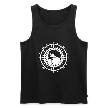 Klettern Bouldern Kletterer Bergsteiger Felsklette - Männer Premium Bio Tank Top - Schwarz - Vorne - Michal (187cm)