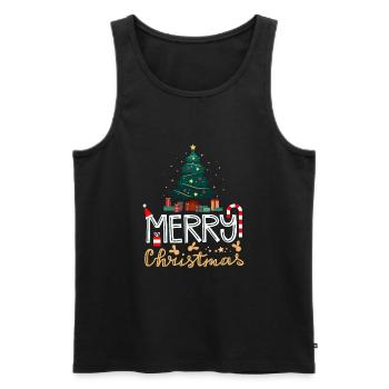Weihnachten 24.12. Christbaum Heilige Nacht Weihna - Männer Premium Bio Tank Top - Schwarz - Vorne - AI Model Male 178 light (178cm)