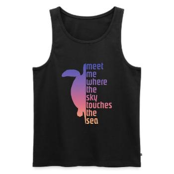 Turtle Schildkröte Spruch Geschenkidee - Männer Premium Bio Tank Top - Schwarz - Vorne - AI Model Male 178 light (178cm)