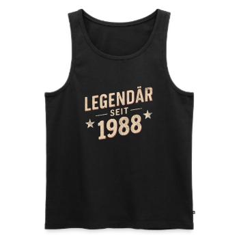 Legendär Seit 1988 - Männer Premium Bio Tank Top - Schwarz - Vorne - AI Model Male 178 light (178cm)