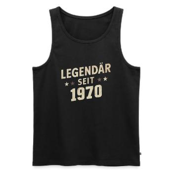 Legendär Seit 1970 - Männer Premium Bio Tank Top - Schwarz - Vorne - Michal (187cm)