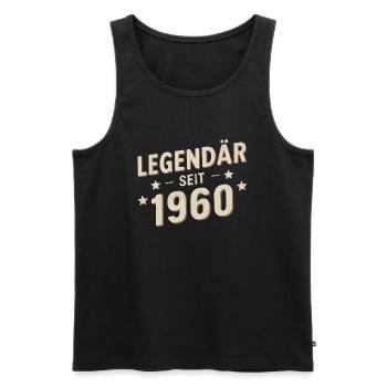 Légendaire depuis 1960 - Débardeur bio Premium Homme - noir - Devant - Michal (187cm)