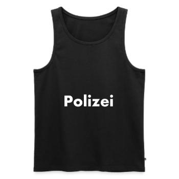 Polizei - Männer Premium Bio Tank Top - Schwarz - Vorne - Michal (187cm)