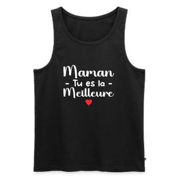 Mom, you're the best - Men's Premium Organic Tank Top - black - Front - Michal (187cm)