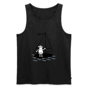 surfendes Schaf - Männer Premium Bio Tank Top - Schwarz - Vorne - Michal (187cm)