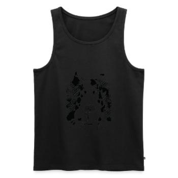 Prähistorische Kuh - 2019 - Männer Premium Bio Tank Top - Schwarz - Vorne - AI Model Male 178 light (178cm)
