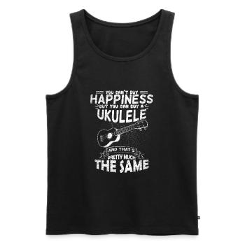 Ukulele joy - Men's Premium Organic Tank Top - black - Front - Michal (187cm)
