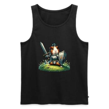 Knight Guinea Pig Tiny Castle Defender - Männer Premium Bio Tank Top - Schwarz - Vorne - Michal (187cm)