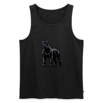 Majestätische Cane Corso Porträts - Männer Premium Bio Tank Top - Schwarz - Vorne - Michal (187cm)