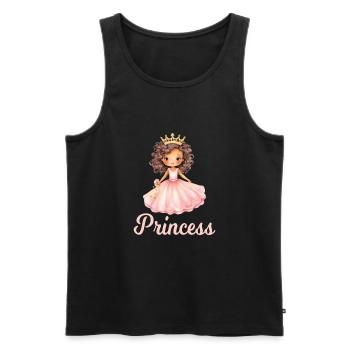 Prinzessin Kinder Kleine Prinzessin - Männer Premium Bio Tank Top - Schwarz - Vorne - Michal (187cm)