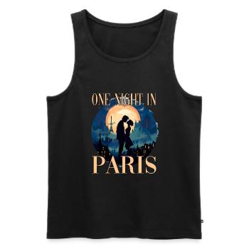 Paris Eiffelturm Honeymoon Hochzeitsreise - Männer Premium Bio Tank Top - Schwarz - Vorne - AI Model Male 178 light (178cm)