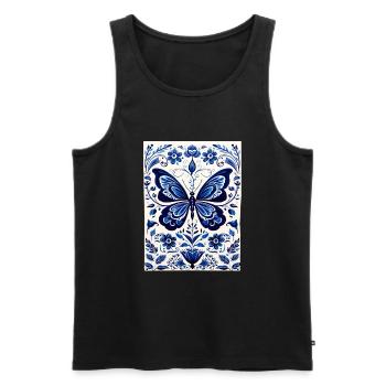 schmetterling - Männer Premium Bio Tank Top - Schwarz - Vorne - Michal (187cm)