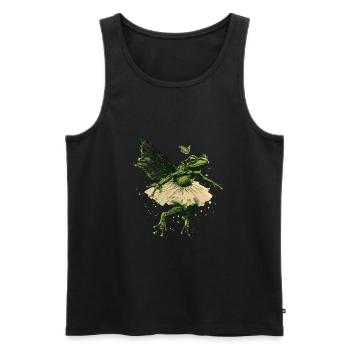 Ballett Frosch Märchen Amphibie Fantasie Tier - Männer Premium Bio Tank Top - Schwarz - Vorne - AI Model Male 178 light (178cm)