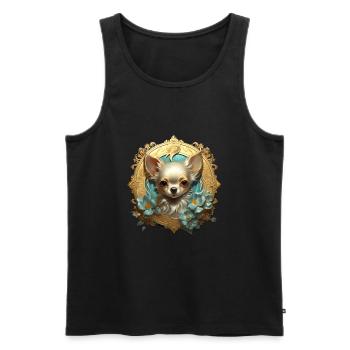 Chihuahua Hund Hunderasse - Männer Premium Bio Tank Top - Schwarz - Vorne - Michal (187cm)