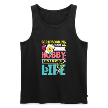 Scrapbooking Is Not A Hobby It's A Way Of Life - Männer Premium Bio Tank Top - Schwarz - Vorne - Michal (187cm)