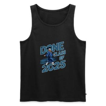 Schule Studuim Abschlussfeier Bestanden 2025 - Männer Premium Bio Tank Top - Schwarz - Vorne - Michal (187cm)