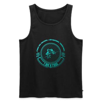 frog - Men's Premium Organic Tank Top - black - Front - Michal (187cm)