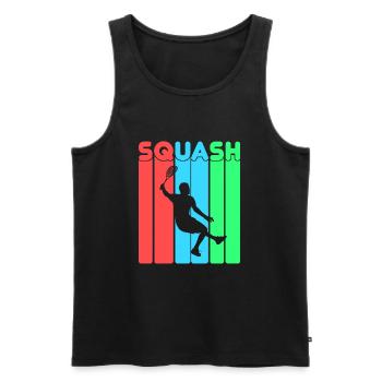 Squash - Männer Premium Bio Tank Top - Schwarz - Vorne - AI Model Male 178 light (178cm)