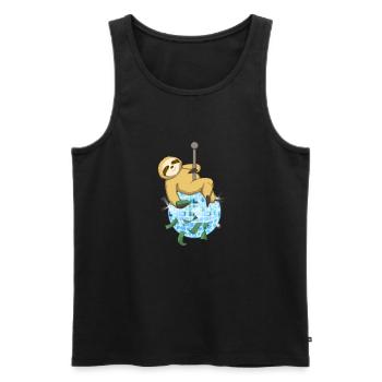 Sloth Disco Party Gift - Débardeur bio Premium Homme - noir - Devant - Michal (187cm)