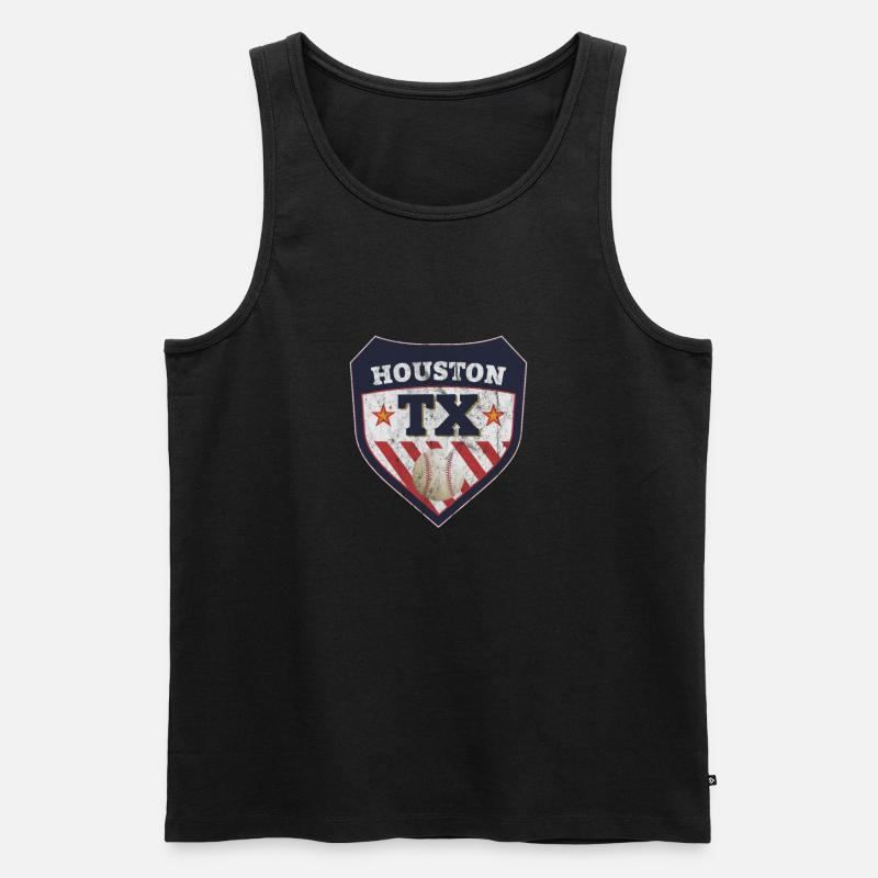 Houston Texas Baseball Geschenk - Männer Premium Bio Tank Top - Schwarz