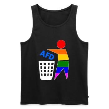Fck afd - halte deine umwelt sauber - Männer Premium Bio Tank Top - Schwarz - Vorne - Michal (187cm)