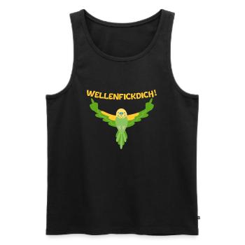 Wellensittich - Must-Have für Vogel-Fans mit Humor - Männer Premium Bio Tank Top - Schwarz - Vorne - AI Model Male 178 light (178cm)