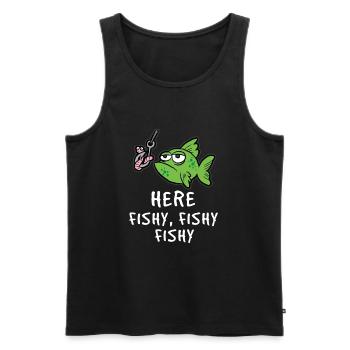 Angeln - Männer Premium Bio Tank Top - Schwarz - Vorne - Michal (187cm)