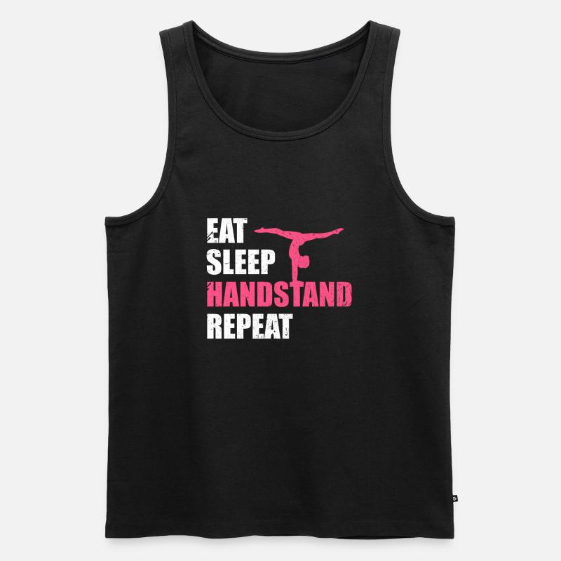 Handstand - Männer Premium Bio Tank Top - Schwarz