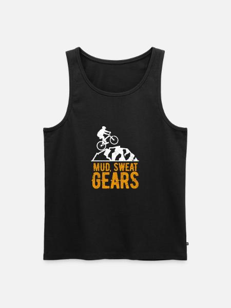 mountainbike - Herre Premium økologisk tanktop - sort