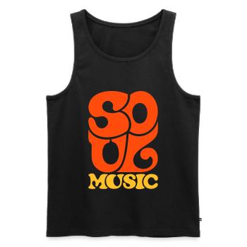 Funky Soul Music musique - Débardeur bio Premium Homme - noir - Devant - AI Model Male 178 light (178cm)