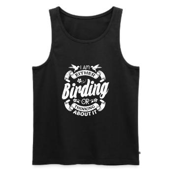 Birding Bird Nerd Bird Watching Geschenk Shirt - Männer Premium Bio Tank Top - Schwarz - Vorne - AI Model Male 178 light (178cm)