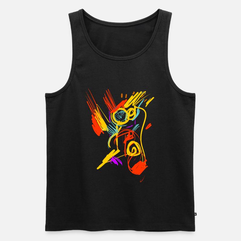 Kunst - Männer Premium Bio Tank Top - Schwarz
