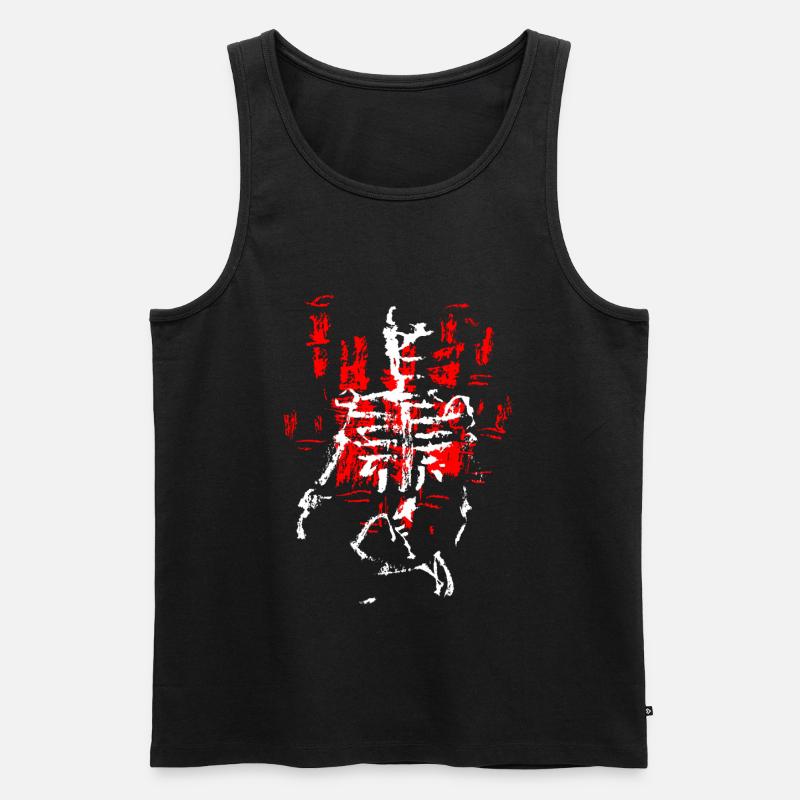 Skelett - Männer Premium Bio Tank Top - Schwarz