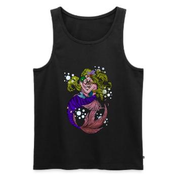 Mama Mermaid Mermaid - Men's Premium Organic Tank Top - black - Front - AI Model Male 178 light (178cm)