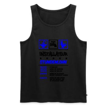 Stundenlohn | Installateur - Männer Premium Bio Tank Top - Schwarz - Vorne - Michal (187cm)