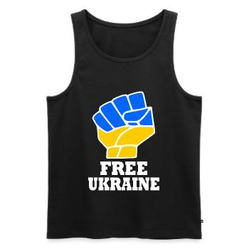 Free ukraine - Débardeur bio Premium Homme - noir - Devant - Michal (187cm)