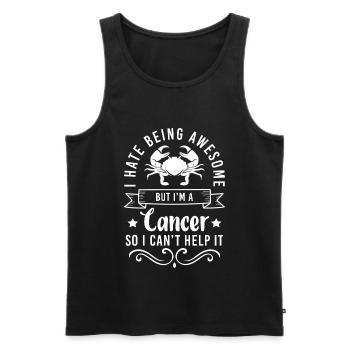 Krebs Geburtstag Sterne - Männer Premium Bio Tank Top - Schwarz - Vorne - Michal (187cm)