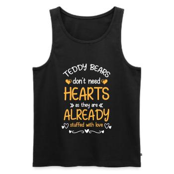 Teddy Baby Kind Schwanger - Männer Premium Bio Tank Top - Schwarz - Vorne - AI Model Male 178 light (178cm)