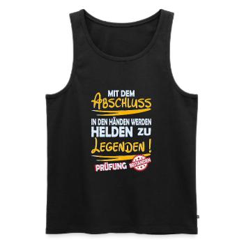 Mit dem Abschluss in den Händen Geselle - Männer Premium Bio Tank Top - Schwarz - Vorne - Michal (187cm)