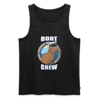 Boot Crew - Männer Premium Bio Tank Top - Schwarz - Vorne - AI Model Male 178 light (178cm)
