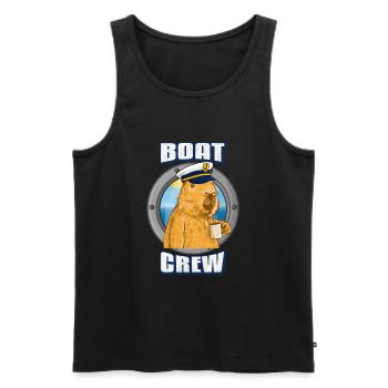 Boot Crew - Männer Premium Bio Tank Top - Schwarz - Vorne - AI Model Male 178 light (178cm)