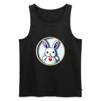 Ostergeschenk - Männer Premium Bio Tank Top - Schwarz - Vorne - AI Model Male 178 light (178cm)