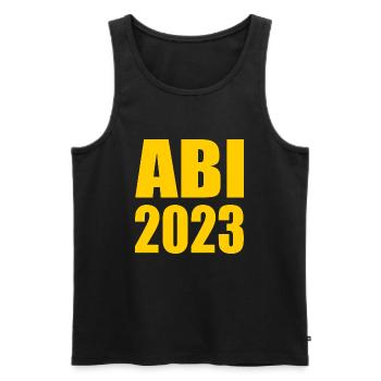 Abi 2023 - Männer Premium Bio Tank Top - Schwarz - Vorne - AI Model Male 178 light (178cm)