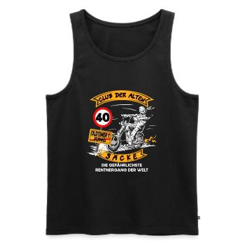 Geburtstag Alten Säcke lustiges Biker & Motorrad - Männer Premium Bio Tank Top - Schwarz - Vorne - AI Model Male 178 light (178cm)