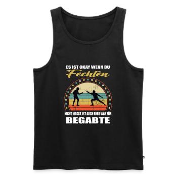 Lustiger Spruch für den Fechter Fechten - Männer Premium Bio Tank Top - Schwarz - Vorne - Michal (187cm)