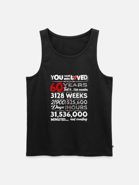 Sød fødselsdag 60 år gammelt outfit til fødselsdag - Herre Premium økologisk tanktop - sort